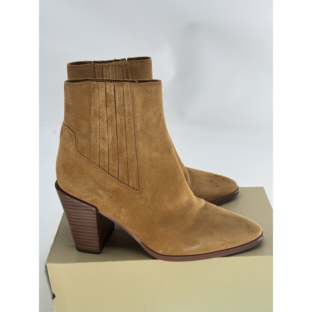 RAG &‎ BONE Rover Boots High Suede Leather Ankle Women Size 38 / 8 Tan Chelsea - Picture 9 of 13
